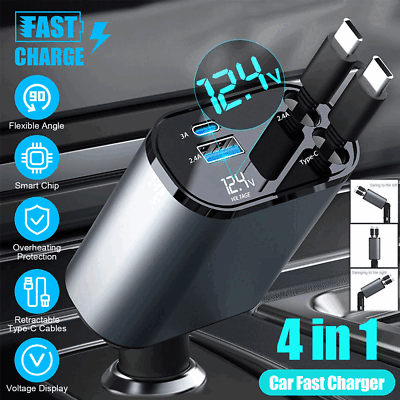 Vse_avto™4 in 1 - 100watt Car Charger Phone